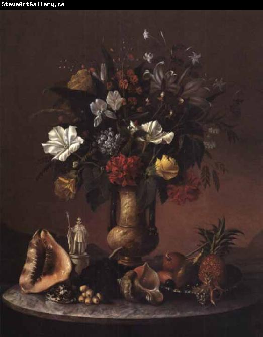 Antonio Carvalho de Silva Porto Still Life with small statue of Pedro I of Brazil